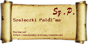 Szeleczki Palóma névjegykártya